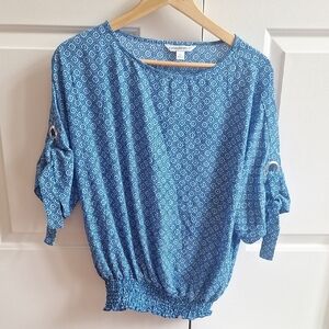 Counterparts Blue Patterned Blouse